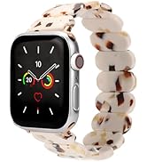 MAIRUI Resin Stretchy Watch Band for Women Compatible with Apple Watch 38/40/41mm 42/44/45/49mm T...