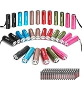 EverBrite 30-Pack Mini Flashlight Set, Aluminum LED Handheld Torches with Lanyard, Assorted Color...