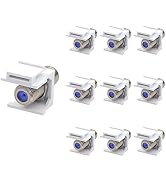VCE Coax Keystone Jack Insert 10-Pack, 3GHz Coaxial Cable Connector, F-Type RG6 Cable Extender Fe...