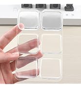 6 PCS Door Stopper Wall Protector, Transparent Square Door Knob Wall Shield , Soft Rubber Door Ha...