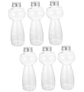 Zerodeko 6pcs Juice Bottle Soda Bottles Transparent Coffee Bottle Milk Bottles Reusable Bottles B...