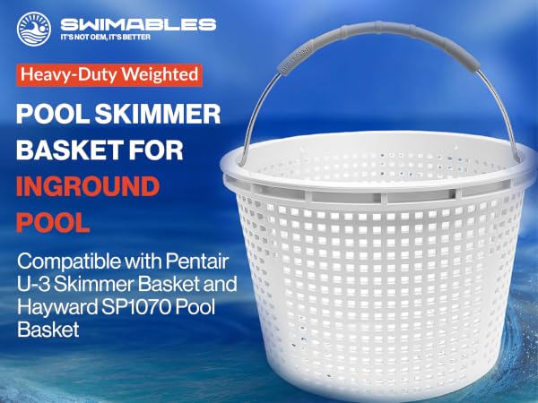 swimables pool skimmer basket compatible hayward sp1070 pentair 08650-0007 inground pools baskets