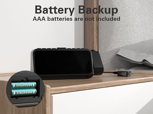 alarm clock with battery backup