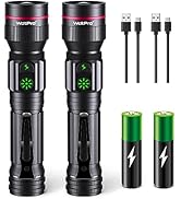 WdtPro Rechargeable Flashlights (Battery Included), LED Tactical Flashlight with Clip, Portable D...