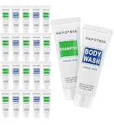 HAIFOTRVA Travel Size Shampoo and Body Wash Bulk Pack of 50,Individually Wrapped 30ml/1 fl oz Sma...