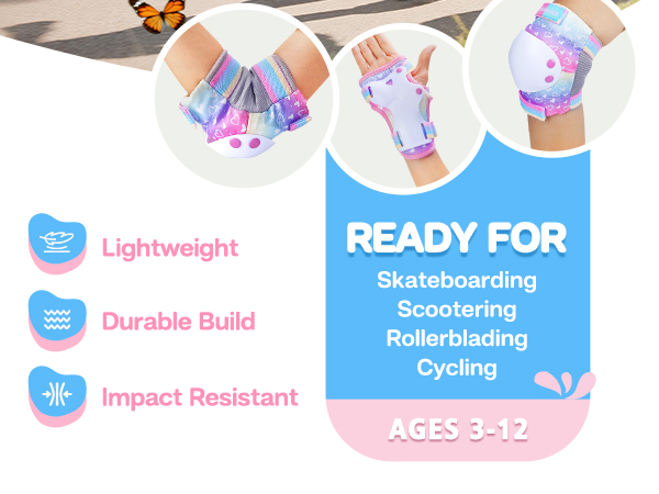 kids knee pads and elbow pads set