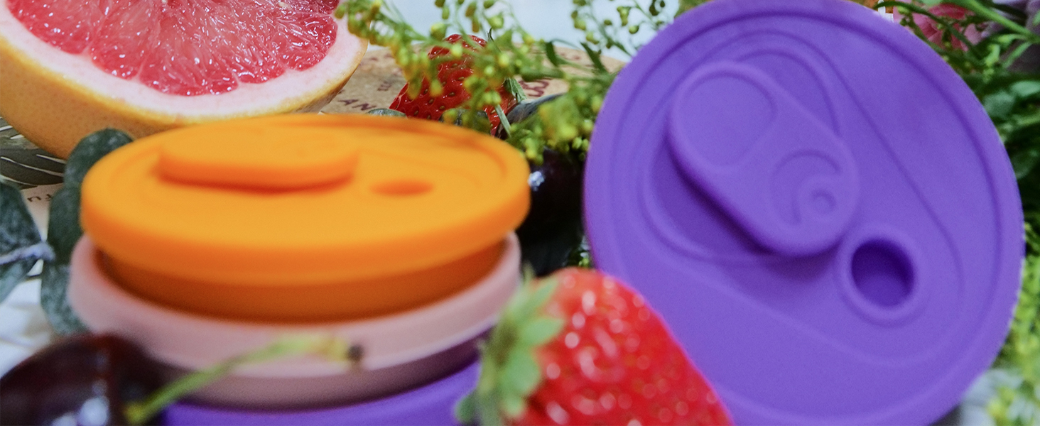 TERESRY 4 Pack Silicone Lids for Glass Cups