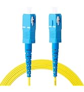 KeepFly Fiber OS2 SC to SC Fiber Patch Cable 1m/3ft,10GB SMF 9/125µm 2.0mm Single Mode Fiber Opti...