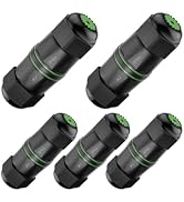 LEENUE Waterproof RJ45 Coupler Shielded 5-Pack, IP68 Small Outdoor Ethernet Connector Female to F...