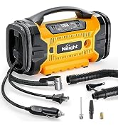 Nilight Portable Air Compressor Tire Inflator AC/DC Dual Power Sources Tire Pump 160PSI Dual Moto...