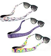 YR Floral Pattern Sunglass Straps, Soft And Durable Neoprene Material Floating Eyewear Retainers,...