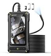 Anykit Endoscope Camera with Light, 1080P Industrial Endoscope Camera with 0.3 Slim Probe, 4.3” H...