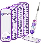 4 Pack Reusable Mop Refills for Swiffer PowerMop, Thickened Power Mop Pads Microfiber Power Mop R...