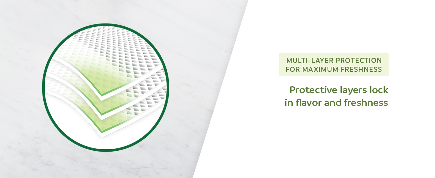 Protective layers and text about freshness
