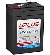 UPLUS 6V 4.5AH Rechargeable Battery, LP6-5.0 SLA AGM Replacement Batteries for ML4-6, Auto Deer F...