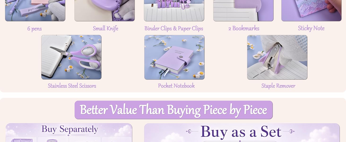 Purple Desk Accessories