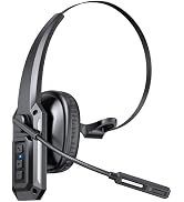 CPTEA Bluetooth Headset, Trucker Bluetooth Headset with Noise Cancelling Microphone & Mute Button...