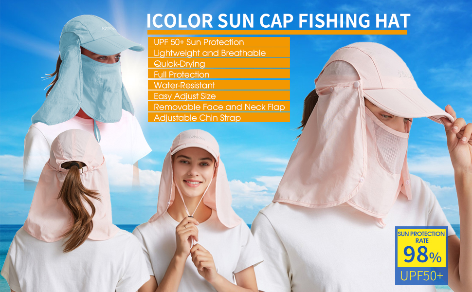 icolor golf sun hats for men ponytail sun hats for women