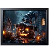 ARKZSHO Wood Frame Canvas Poster Wall Art Halloween Wall Decor