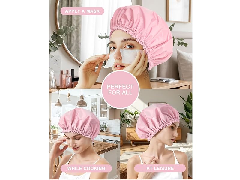 1 Double-layer Shower Caps+3 Single-layer Bath Cap