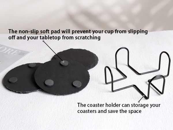 black coasters