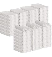 GREEN LIFESTYLE White Shop Towels 12x14, 150 Pack, 100% Cotton Super Absorbent & Durable Shop Rag...