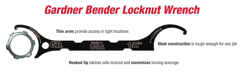 lock;nut;locknut;wrench;home improvement;tools;tool;hand tool;wrenches;1/2;1;3/4;inch;gardner bender