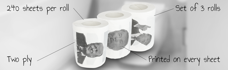 Fairly Odd Novelties Donald Trump Novelty Political Humor Funny Toilet Paper Gag Gift