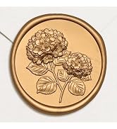 UNIQOOO Wax Seal Stickers - 3D Hydrangea Floral Wedding Invitation Envelope Seal Stickers, 50 Pcs...