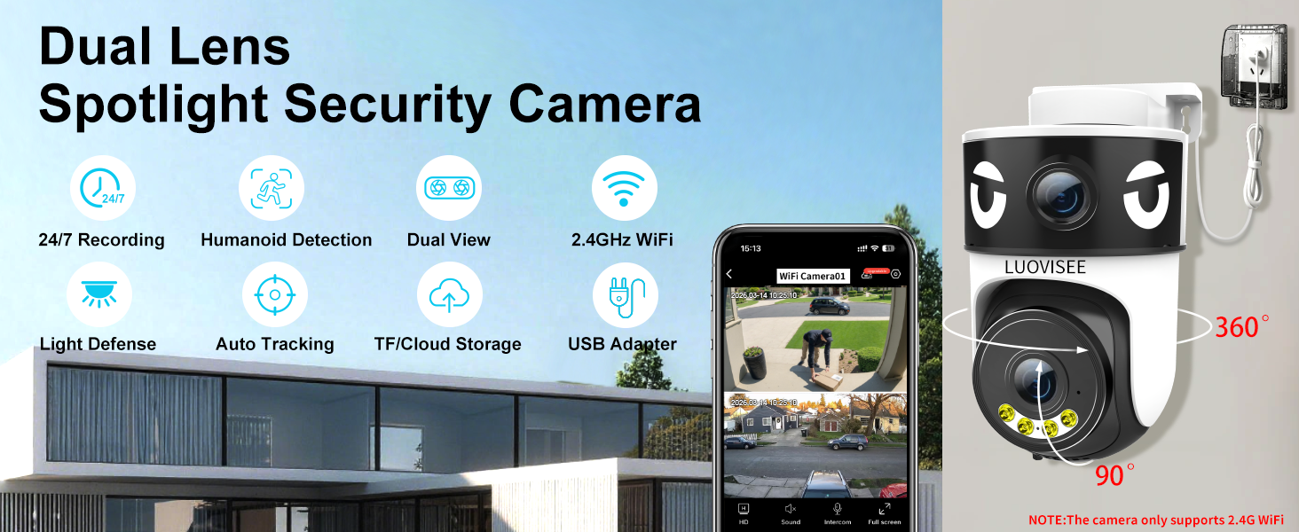 dual lens security camera