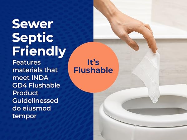 Flushable wipes