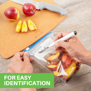 These zipper pouch bags with their write-on-labels make you aware of the details.