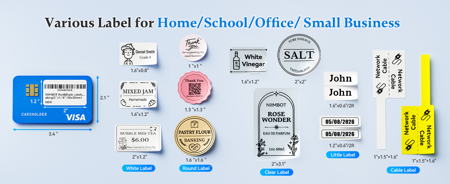 NIIMBOT B1 Labels for home/school/office/small business