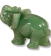 WLSuDHoncc Elephant Ornament, Elephant Statue, Jade Stone Handcraft Natural Green Jade Stone Elep...