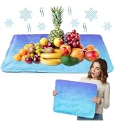 MALLMALL6 Reusable Freezable Ice Mat - 2Pcs Cooling Keeping Food Fresh Serving Tray for Outside P...