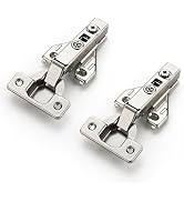 Ravinte 1 Pair 2 Packs Full Overlay Cabinet Door Hinges,105 Degree Adjustable Concealed Kitchen C...