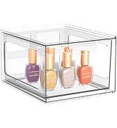 SpaceHacks Stackable Plastic Makeup Organizer Drawers, Acrylic Organizers, Clear Storage Bins wit...