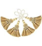 BEL AVENIR Set of 4 Tassel for Craft Elegant Polyester Tassels for Pillow Key Tassel DIY Accessor...