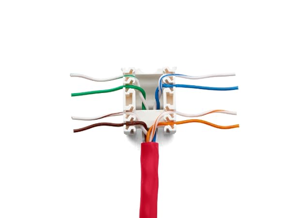 truecable cat6a unshielded toolless keystone jack red
