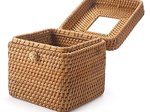 rattan tissue box cover