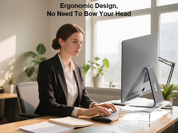 Clear Computer Stand for Desk