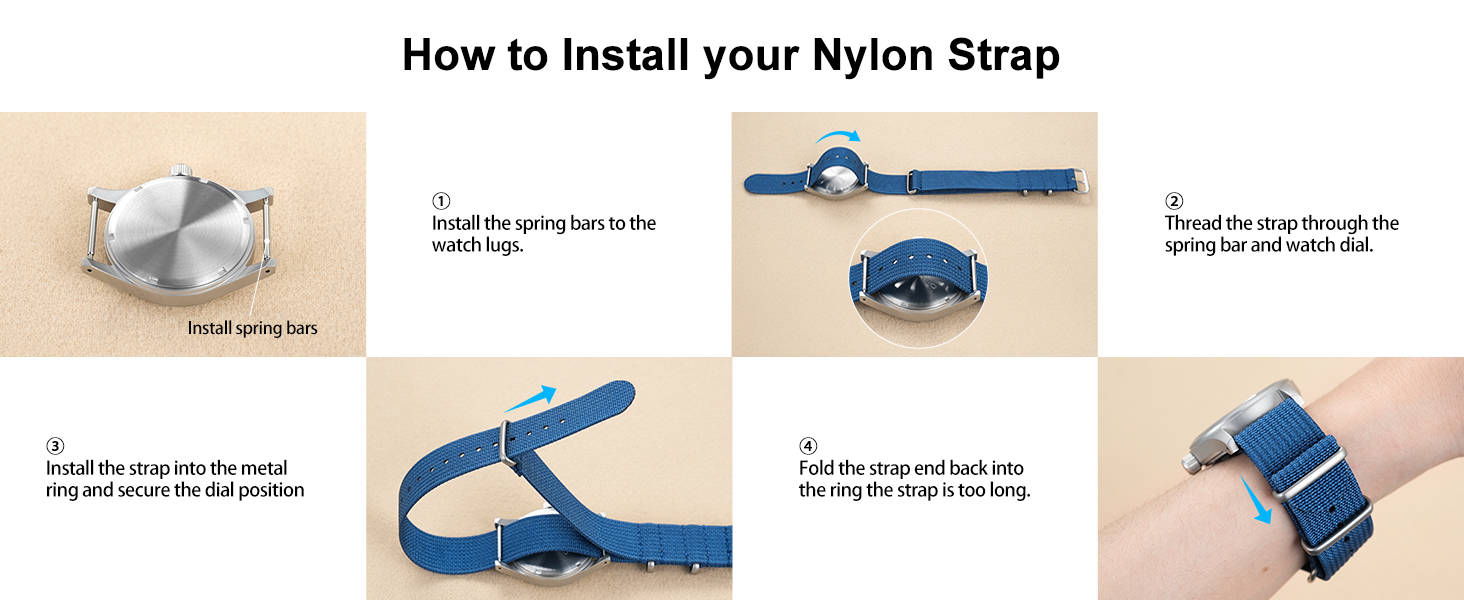 Nylon watch band
