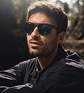 ZENOTTIC Polarized Sunglasses Men - Square Durable TR90 Lightweight Frame Carbon Fiber UV400 Prot...
