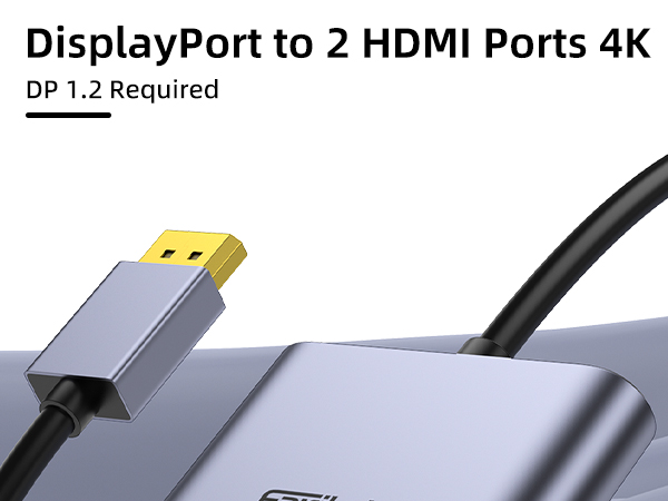 display port to dual hdmi splitter for dual monitors