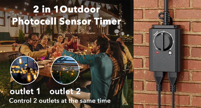 outdoor light timers waterproof