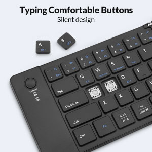 Rii RK808 Foldable Bluetooth Keyboard with Touchpad