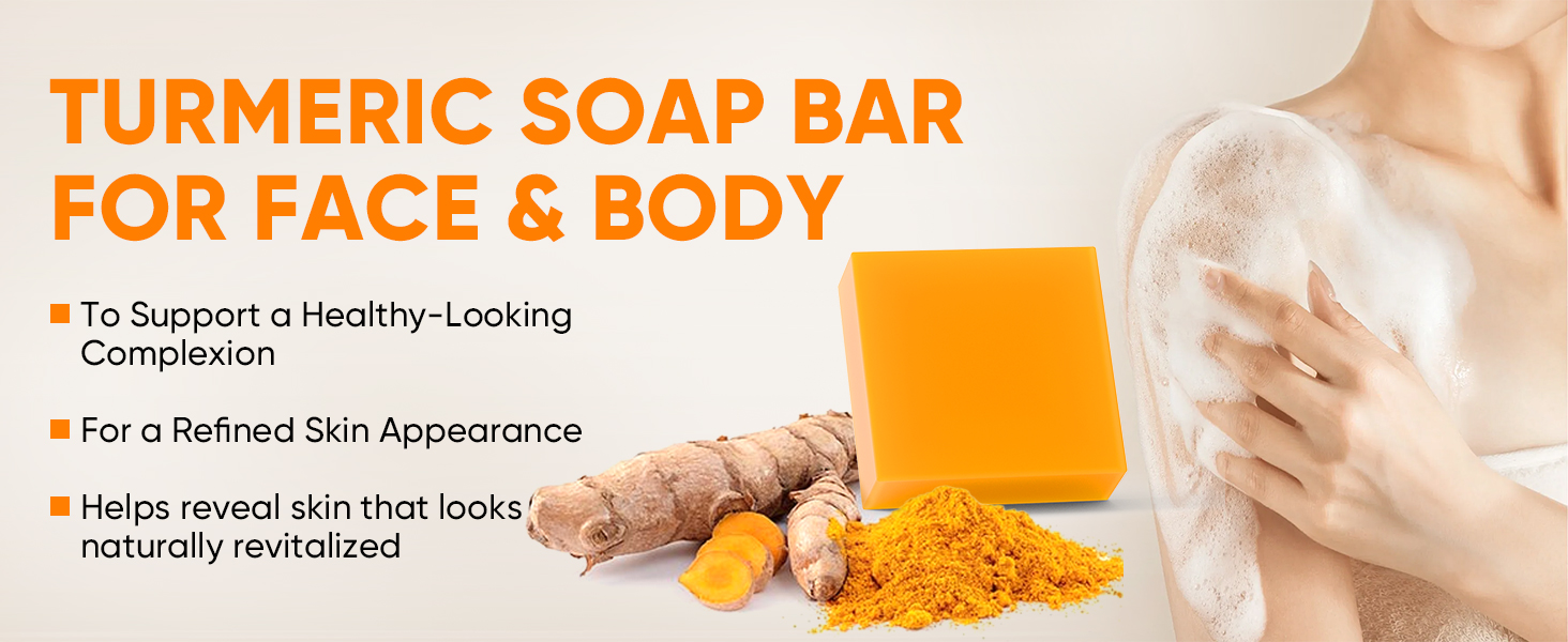 Turmeric soap bar face wash cleansing pads