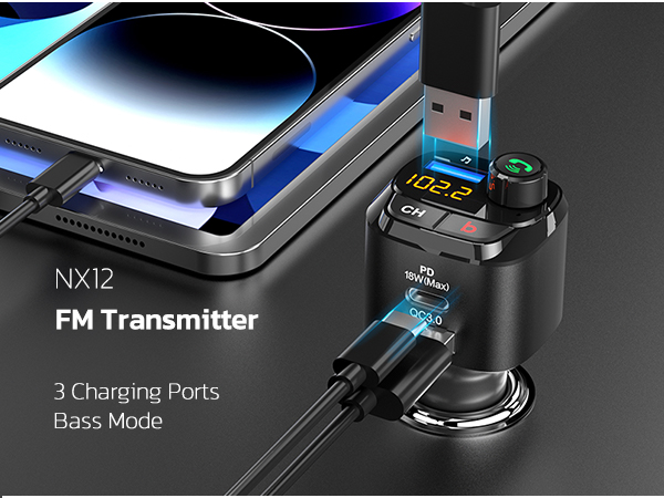 bluetooth car transmitter lighter charger bluetooth audio transmitter usb car stereo power adapter