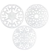 GASARÉ, Extra Large, Thick, 10" Silicone Trivets for Hot Dishes, Pots, and Pans, Hot Pads for Cou...