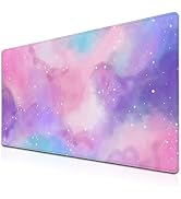 Samgula Gaming Pink Mouse Pad Purple Game Mat Big Mouse Pads Desk Mat for Women Computer Mat Pc G...